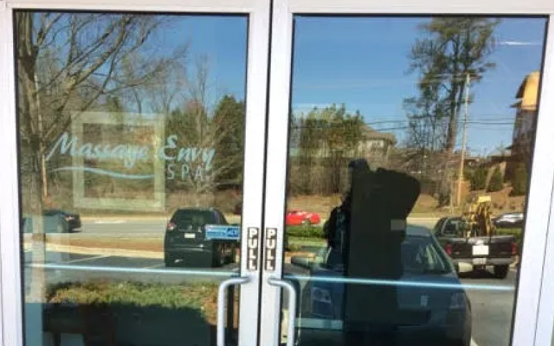glass door with metalframe escondido ca 1